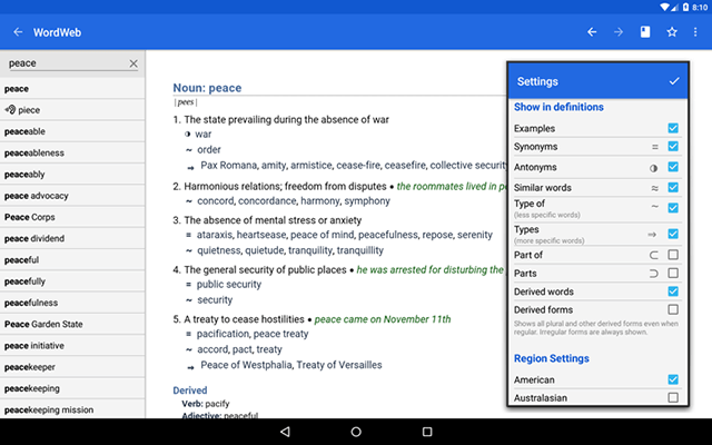 for android instal WordWeb Pro 10.34