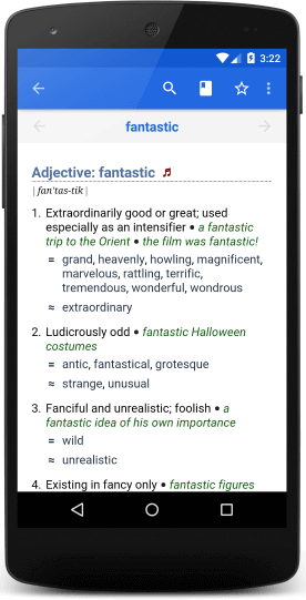 english to english dictionary for android phone