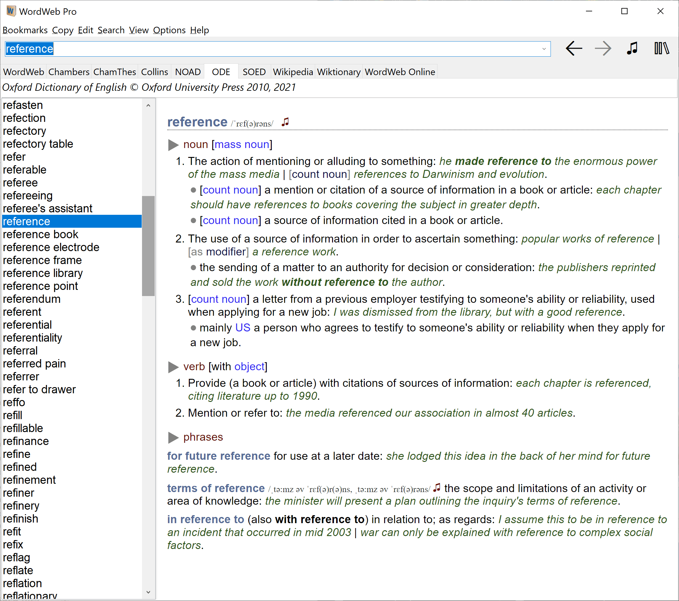 wordweb pro references for mac