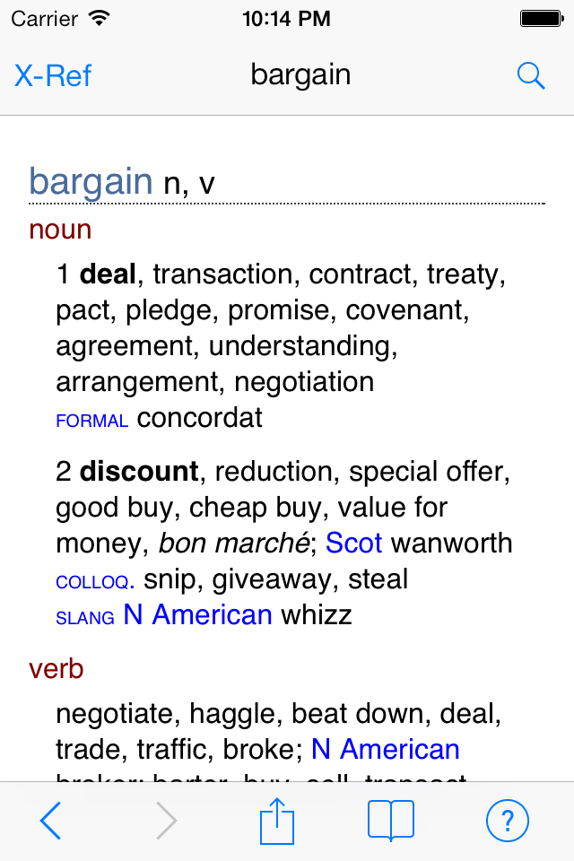 Chambers Thesaurus word lookup